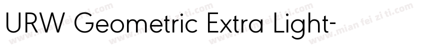 URW Geometric Extra Light字体转换